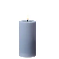 Deluxe Homeart MIA LED Stumpenkerze 15 cm 7,5 cm blau