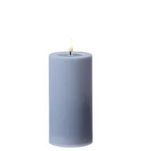Deluxe Homeart MIA LED Stumpenkerze 15 cm 7,5 cm blau
