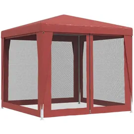vidaXL Pavillon 2,5 x 2,5 m inkl. 4 Seitenteile Rot