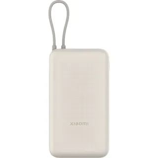 Xiaomi 33W Power Bank 20000mAh integriertes Kabel, USB-C, Fast Charge - Beige
