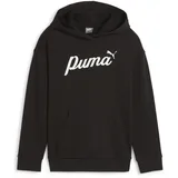 Puma Ess+ Script Hoodie Mädchen Kapuzensweater, schwarz - 152