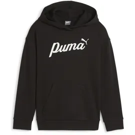 Puma Ess+ Script Hoodie Mädchen Kapuzensweater, schwarz - 152