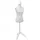 MCW Schneiderpuppe T221, Schaufensterpuppe Torso weiblich, Schaumstoff weiß mit Streifen