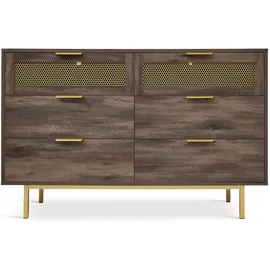Flieks RIYO Sideboard Schrank mit 3 Schubladen 2 Türen 120x40x76cm beige