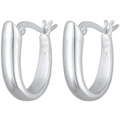 Elli Creolen Bügelcreolen Oval geformt 925 Silber Damen 