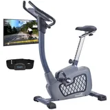 Skandika Wiry Ergometer Heimtrainer Kinomap Bluetooth App-Steuerung grau NEU