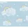 ascreation Vliestapete Wolken Regenbogen 10,05 m x 0,53 m Blau-Bunt