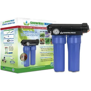 Power Grow 500. 5-stufiges Umkehrosmosesystem für den Einsatz in Hydroponik und Gartenbau. Produziert bis zu 500 l/d - Keine Wartezeiten, produziert bis zu 20 l/h!