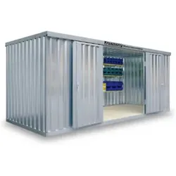 FLADAFI® Materialcontainer MC 1500 Verzinkt, zerlegt mit Holzfußboden