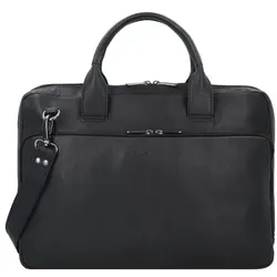 Plevier Structure Petronas Aktentasche Leder 40 cm Laptopfach  schwarz