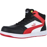 Puma Sicherheitsschuhe, Frontcourt Blk/Wht/Red Mid S3 (S3, 37