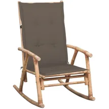 vidaXL Schaukelstuhl mit Kissen 120 x 50 x 3 cm braun