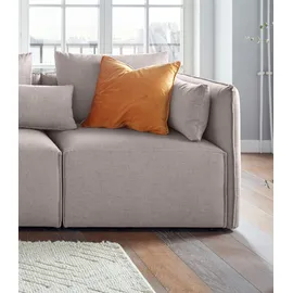 otto home Sofa-Eckelement OTTO HOME "Nöre", grau (hellgrau), B:90cm H:74cm T:90cm, Samtoptik (100% Polyester);Struktur (100% Polypropylene);Luxus-Microfaser Lederoptik (100% Polyester);Struktur fein (100% Polyester);Webstoff (100% Polyester);Baumwoll-/Leinenmix