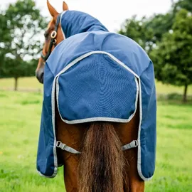 Horseware Ireland Weidedecke Amigo 0g Ripstop 900D Turnout Decke Navy/Titanium Grey 155 cm - Blau