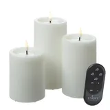 unique candles LED Kerzenset UNIQUE 3 Größen weiß
