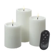 unique candles LED Kerzenset UNIQUE 3 Größen weiß