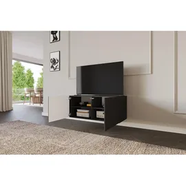 altdecor VIRA Lowboard 100 cm x 40 cm x 40 cm Schwarz Holz