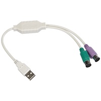 Akyga AK-AD-15 PS/2-Kabel m 6-p Mini-DIN USB A Grau