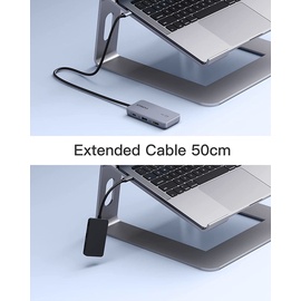 Inateck 7 in 1 USB C Hub mit 4K HDMI, PD 100W, 3 USB 3.2 10Gbps, SD/TF Kartenleser, 50cm Kable, kompatibel mit Windows 7/8/10/11, Mac OS,Linux