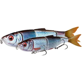 Savage Gear 4Play V2 Swim N Jerk - 3D gescannter Heringsschwimmköder für Raubfischangler, realistische Aktion, Stop & Go Techniken, ideal für Hecht, Barsch & mehr | Slow Sink Firetiger 13,5 cm