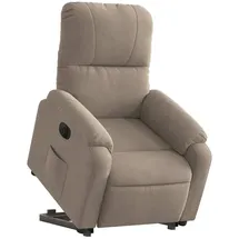 vidaXL Relaxsessel Elektrisch 89,5 x 103,5 x 0 cm Taupe mit Aufstehhilfe
