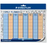 Staedtler Familienplaner Lumocolor, DIN A4, inclusive Stift + Klemme, selbstklebend, korrigierbarer, trocken abwischbar