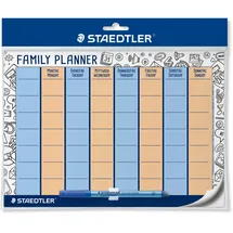 Staedtler Familienplaner Lumocolor, DIN A4, inclusive Stift + Klemme, selbstklebend, korrigierbarer, trocken abwischbar