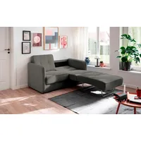 Schlafsofa INOSIGN "Milano" Sofas Gr. B/H/T: 147cm x 89cm x 87cm, Struktur fein, 2-Sitzer mit zwei einzeln ausziehbaren Liegefunktionen, grau (anthrazit) zwei einzeln ausziehbare Liegefunktionen