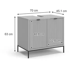 Vicco Waschbeckenunterschrank Eliza 70 x 63 cm mit Türen
