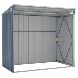 vidaXL Wand-Geräteschuppen 1,18 x 1,94 x 1,78 m grau