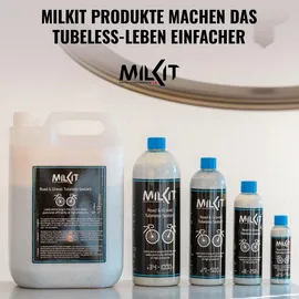 milKit Tubeless Dichtmilch 1000 ml - Blau / Schwarz