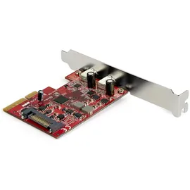 Startech StarTech.com PCIe USB 3.1-Karte 2 Port, 2X USB-C 3.1 Gen 2, 10 Gbit/s, PCIe Gen 3 x4, ASM3142-Chipsatz, PCI Express USB-C Karte)