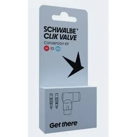 Schwalbe ClikValve Umrüst-Set SV mit Pumpenkopf - schwarz