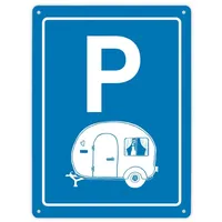 Trendaffe Metallschild XL mit Spruch: Campingwagen Parkplatz