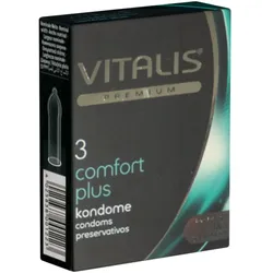 PREMIUM «Comfort Plus» Kondome mit mehr Freiraum (3 Kondome) 3 St