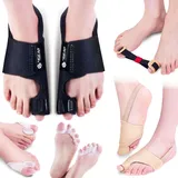 4GEAR SPORTLIFE 4G Ballenzeh/Hallux Valgus Korrektor Kit-9pcs- Tag & Nacht Ballenzehen-Schmerzlinderung für Männer und Frauen