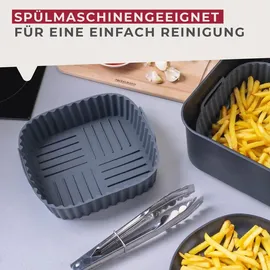 Fackelmann Küchenzangen-Set 2-teilig Edelstahl Silber/Weiß