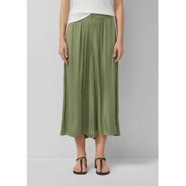 s.Oliver Extra-Wide-Leg-Culotte aus Crinkled Satin Grün 40