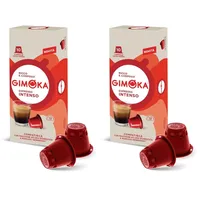 Gimoka Kaffeekapseln Espresso Intenso, Intensität 12/13-100 Kapsel - Kompatibel mit Nespresso* Haushalts-Espressomaschinen - 100 Stück (10 x 10 Getränke) - Hergestellt in Italien (Packung mit 2)