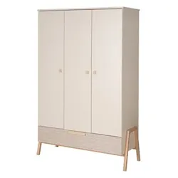 Schardt Kleiderschrank Happy Carat beige/Connery natur 3-türig