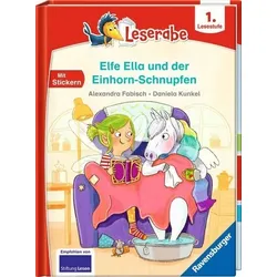 RAVENSBURGER 46212 Erstlesebücher Leserabe - 1. Lesestufe: Elfe Ella und der Einhorn-Schnupfen