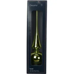 Christbaumspitze Glas 26cm - Grüntee glänzend