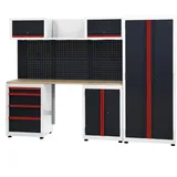 Hti-Living Werkstattwand Havel Schwarz-Weiß-Rot