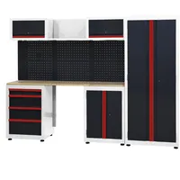 Hti-Living Werkstattwand Havel Schwarz-Weiß-Rot