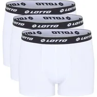 lotto Boxershorts unifarben weiß XXL 3er Pack