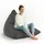 Lumaland Gaming Sitzsack & Bodenkissen | XXL Beanbag in Triangle Form | 150x100x100cm & 370l Volumen | Waschbarer & Robuster Bezug | Ideal als Sessel & Sofa verwendbar | Leichtes [Dunkelgrau]