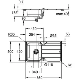 Grohe Minta Set aus Spüle und Küchenarmatur Edelstahl