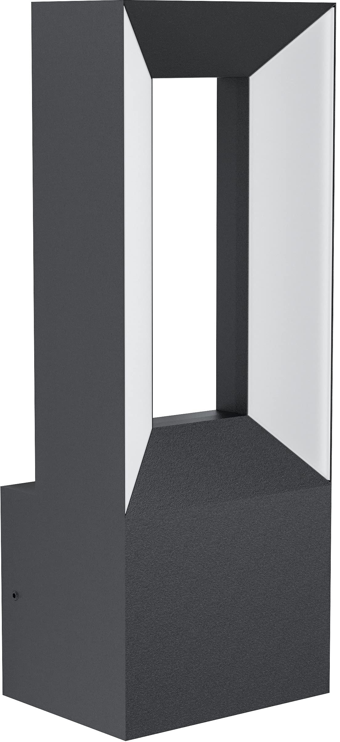 EGLO LED Außen Wandlampe Riforano, Außenleuchte aus Aluminium-Guss und Kunststoff, Wandleuchte in Schwarz und Weiß, LED Außenlampe warmweiß, IP44