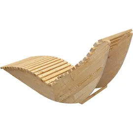 Home Deluxe Wellenholzliege 60 x 60 x 82 cm Braun