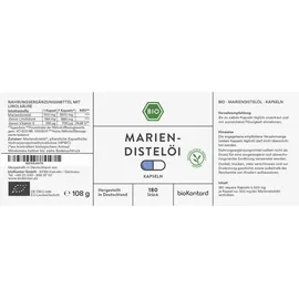 bioKontor Mariendistel Kapseln BIO 180 St.
